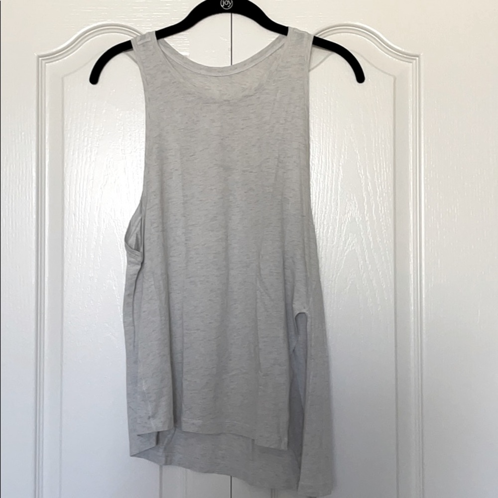 Lululemon side tie tank sz: 6 heathered grey